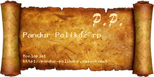 Pandur Polikárp névjegykártya